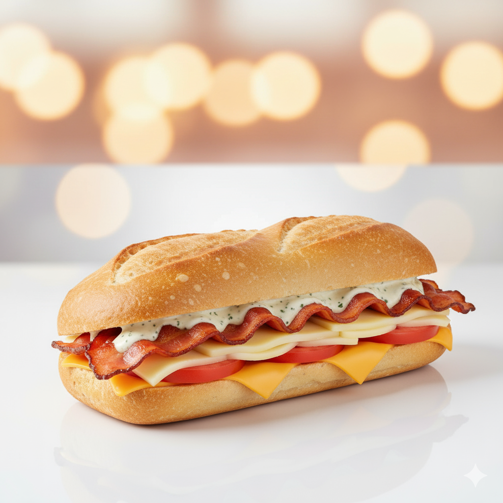 BOCADILLO DE BEICON Y QUESO CON ALIOLI O TOMATE