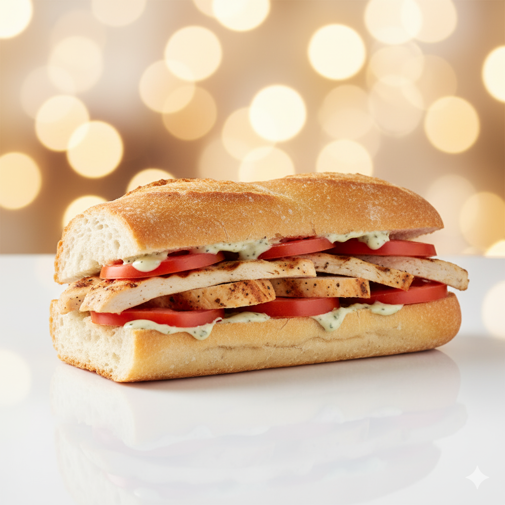 BOCADILLO DE POLLO CON TOMATE O ALIOLI