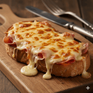 TOSTADA JAMÓN Y QUESO FUNDIDO
