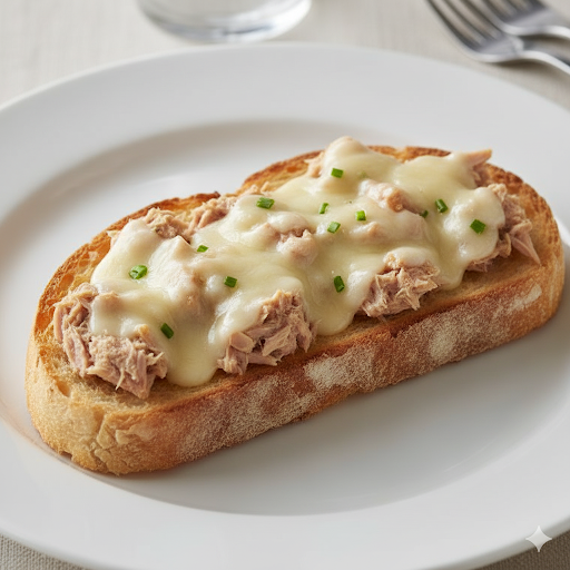 TOSTADA DE ATÚN Y QUESO