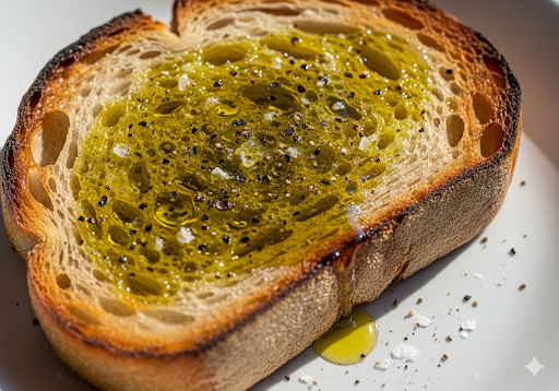 Tostada con aceite de oliva virgen extra