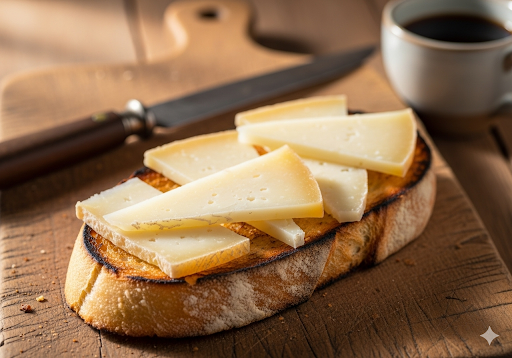 TOSTADA DE QUESO MANCHEGO